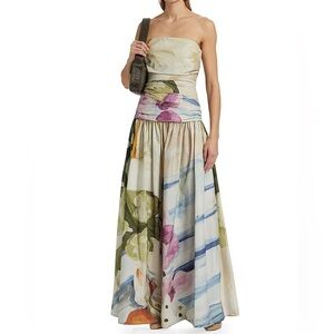 Acler Nershall Maxi Dress in Orange Afternoon